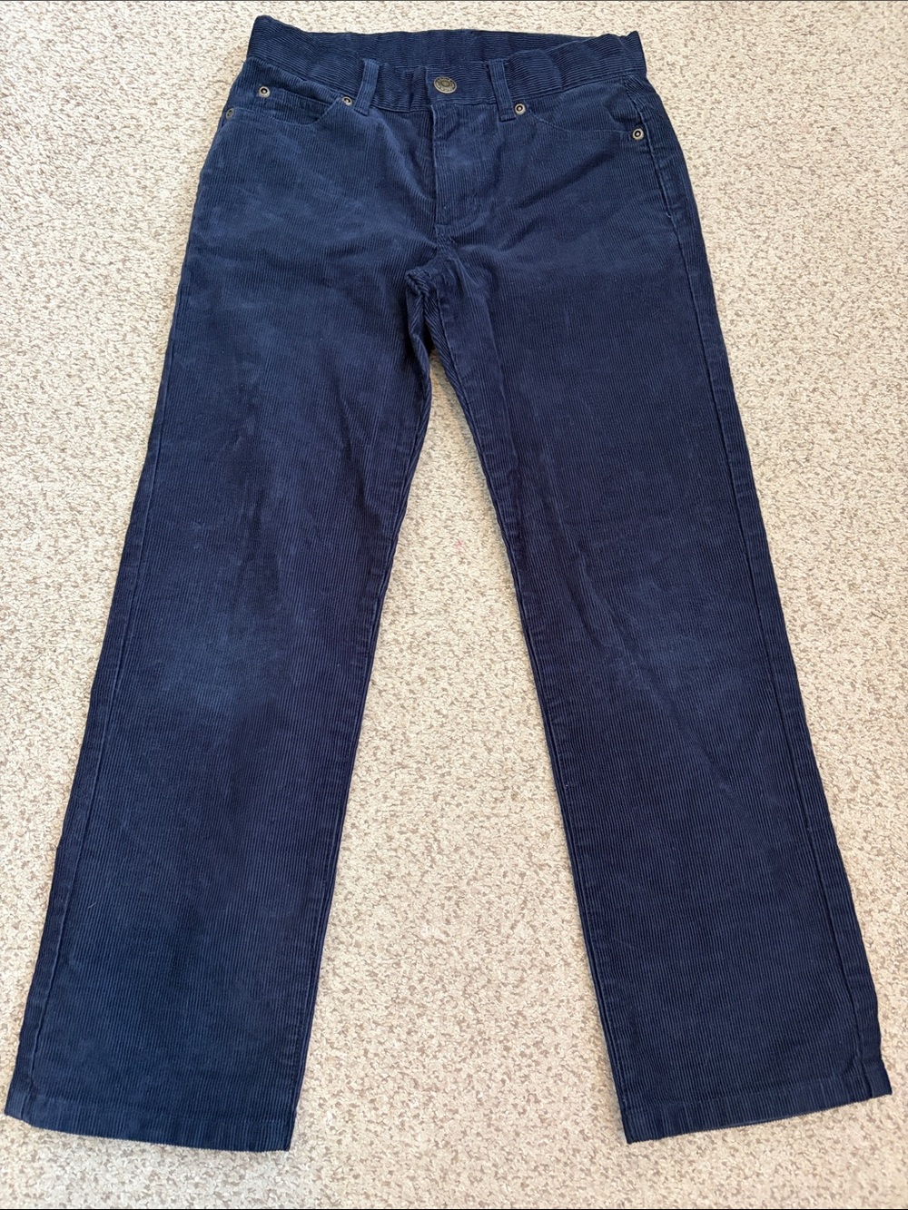 Janie & Jack Navy Corduroy Pant, 7